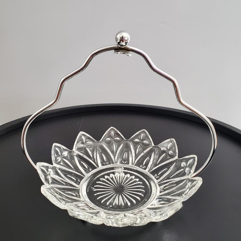 Vintage Cut Glass Crystal Candy Nut Dish